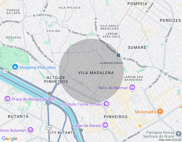 Imóvel no mapa