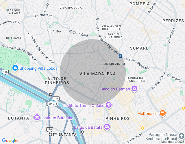 Imóvel no mapa