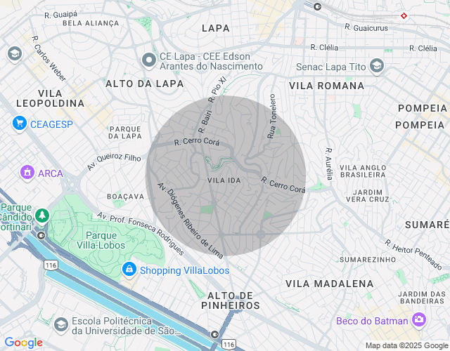 Imóvel no mapa