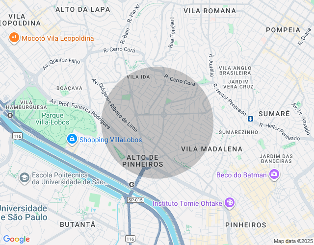Imóvel no mapa
