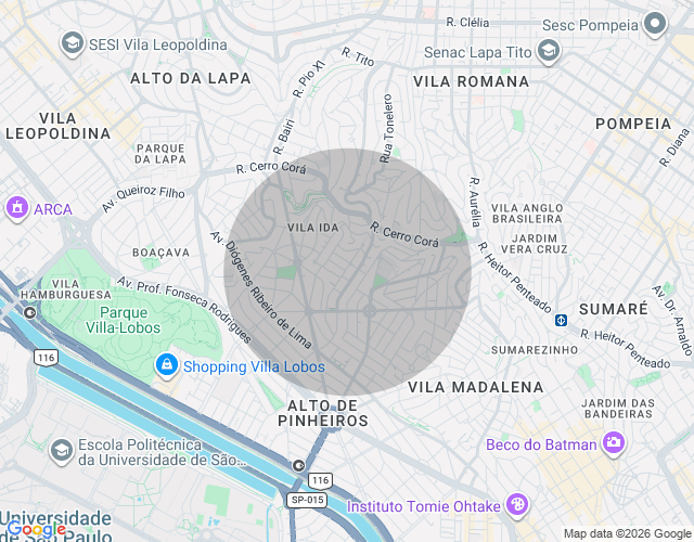 Imóvel no mapa