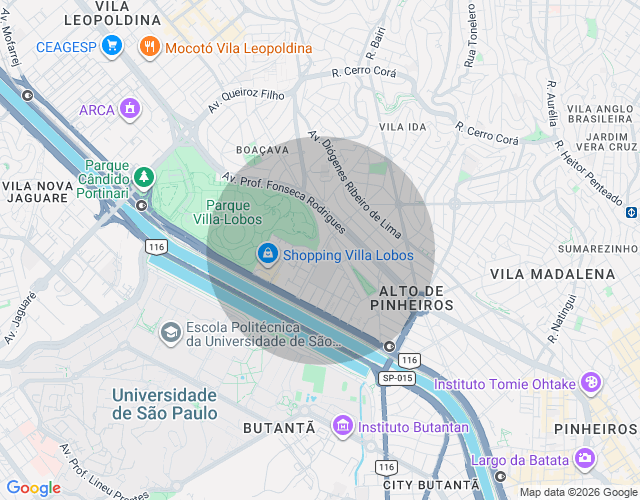 Imóvel no mapa