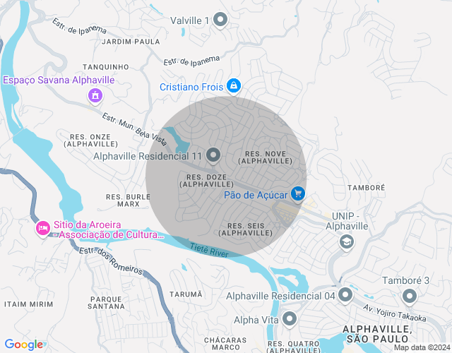 Imóvel no mapa