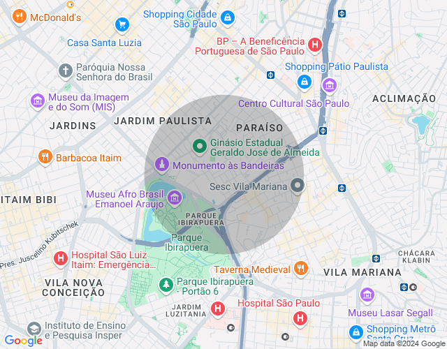 Imóvel no mapa