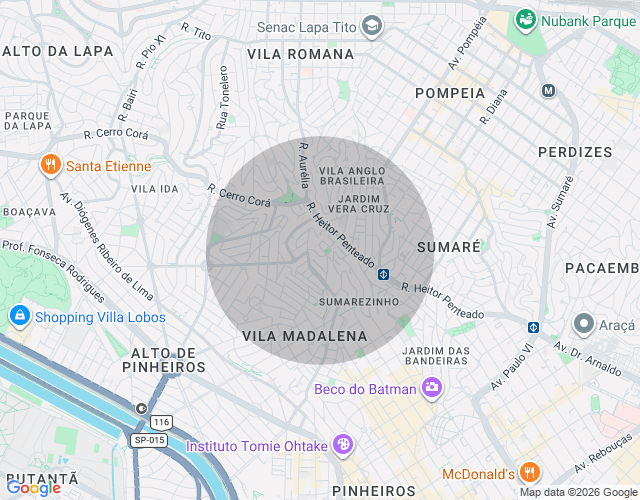 Imóvel no mapa