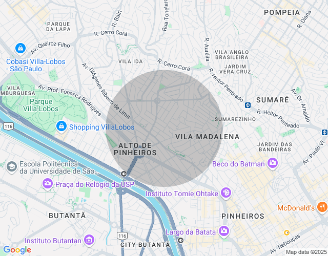 Imóvel no mapa