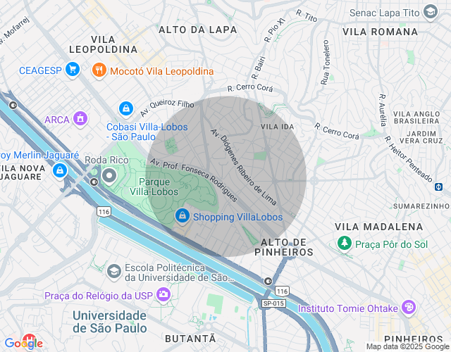 Imóvel no mapa