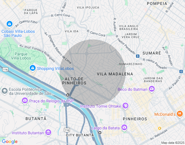 Imóvel no mapa