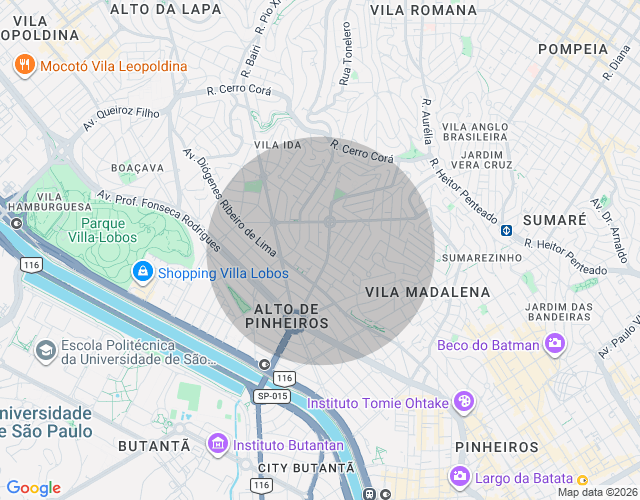 Imóvel no mapa