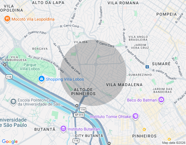 Imóvel no mapa