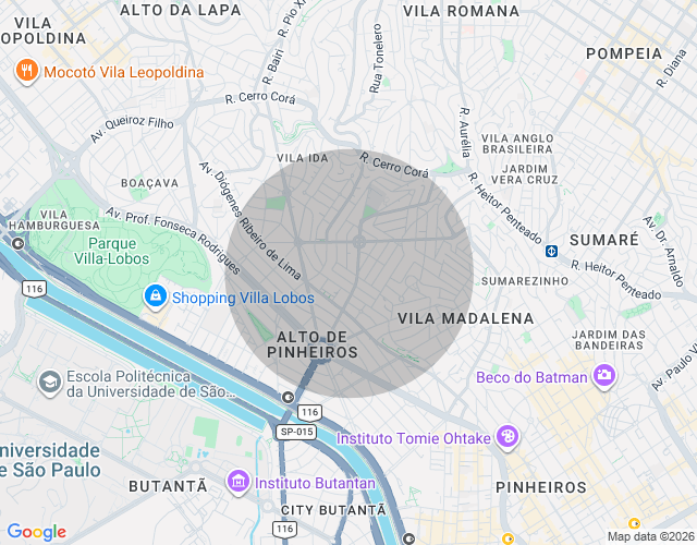Imóvel no mapa