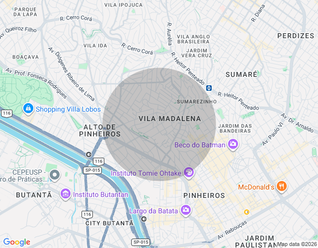 Imóvel no mapa