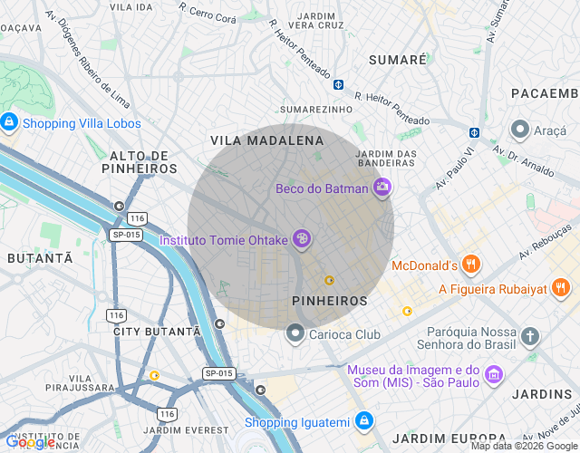 Imóvel no mapa