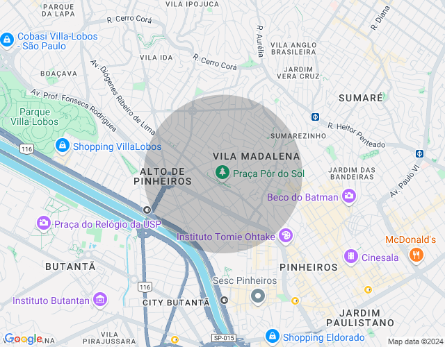 Imóvel no mapa