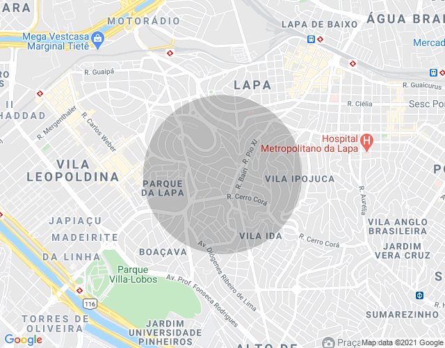 Imóvel no mapa