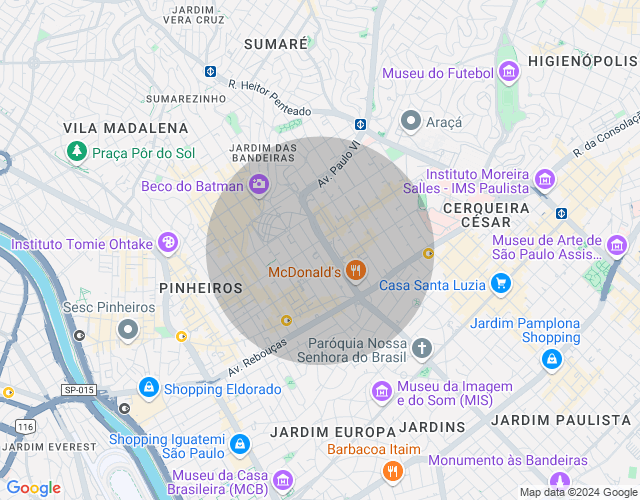 Imóvel no mapa