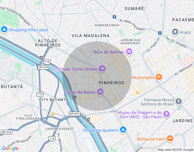 Imóvel no mapa