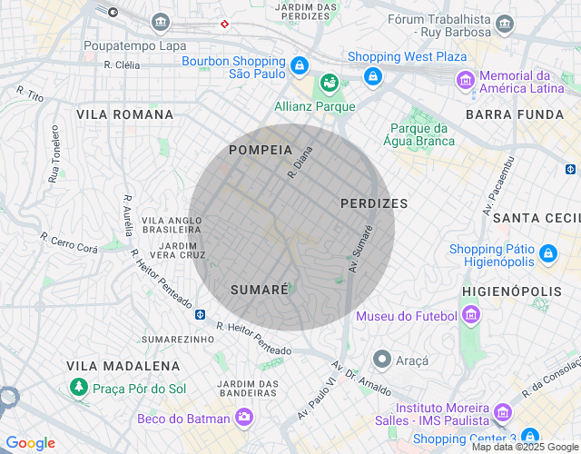 Imóvel no mapa