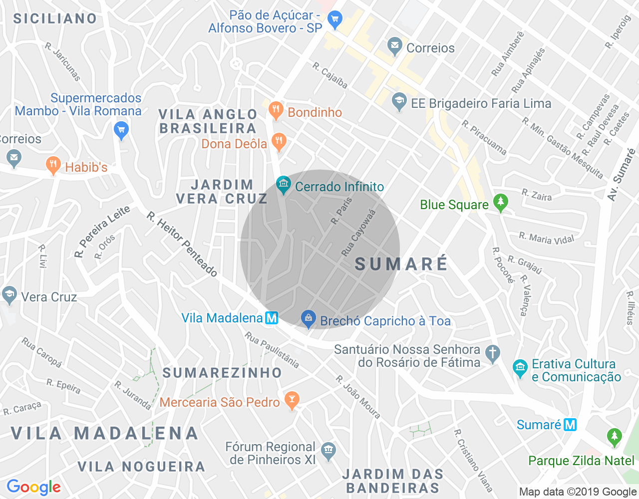Imóvel no mapa
