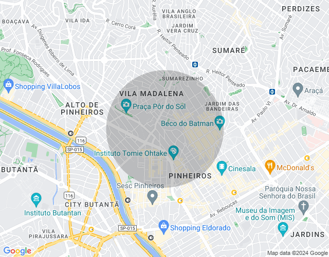 Imóvel no mapa