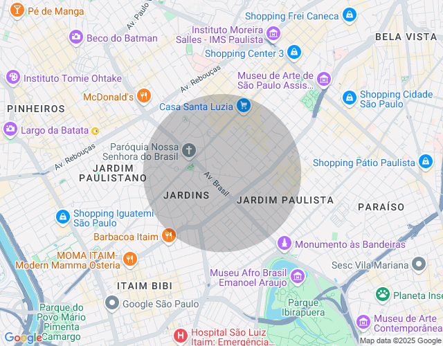 Imóvel no mapa