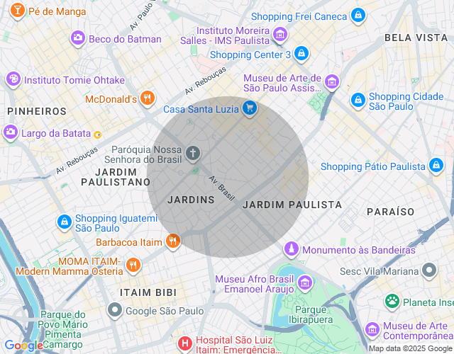 Imóvel no mapa
