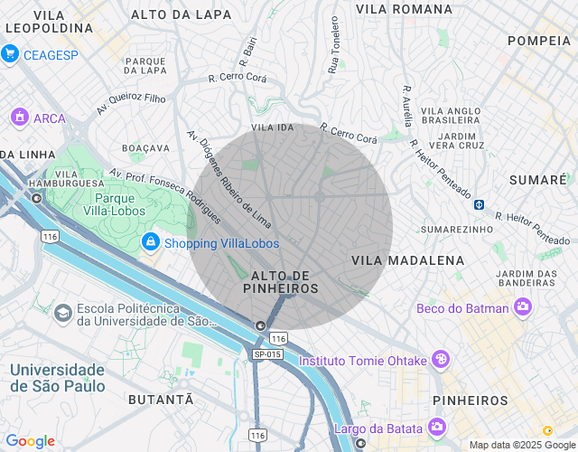 Imóvel no mapa