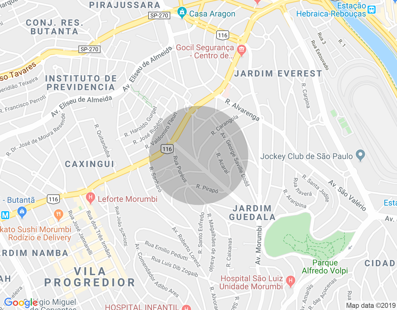 Imóvel no mapa