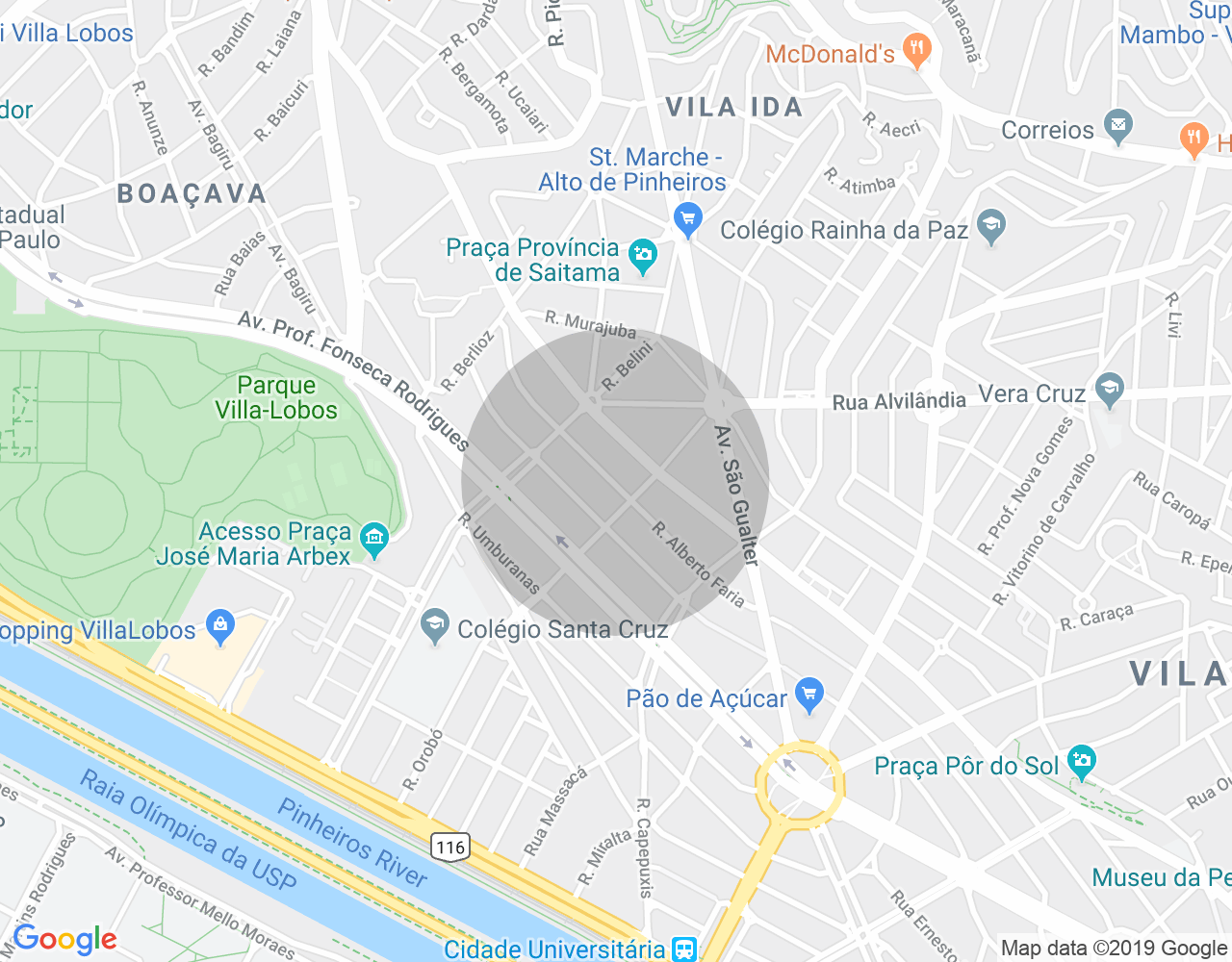 Imóvel no mapa