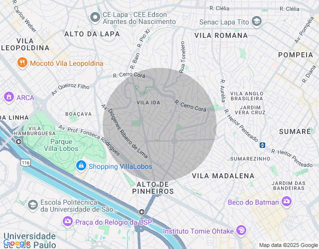 Imóvel no mapa