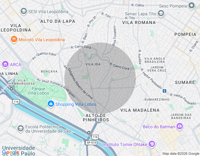 Imóvel no mapa