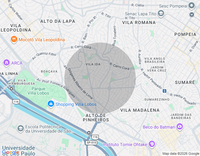 Imóvel no mapa