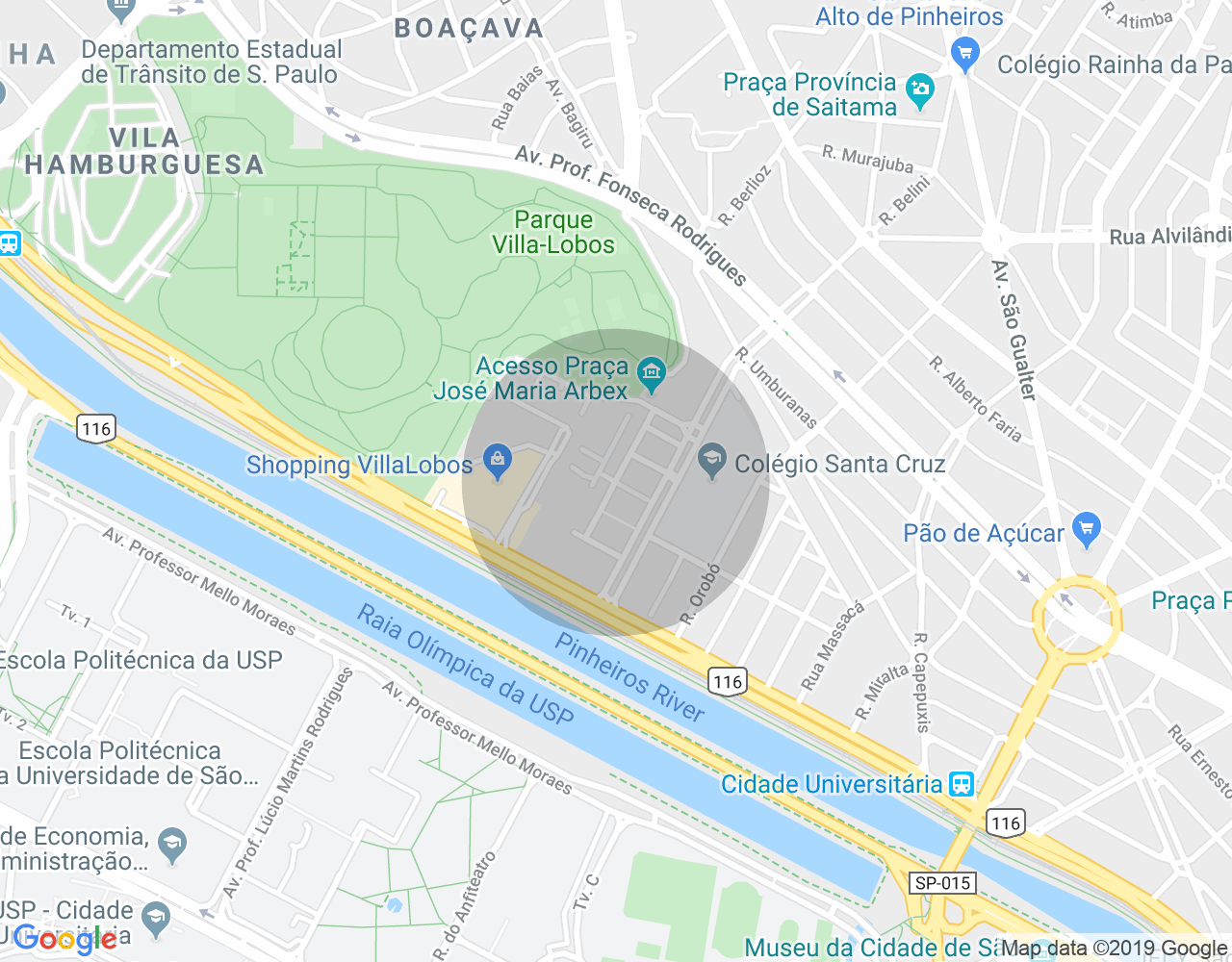 Imóvel no mapa