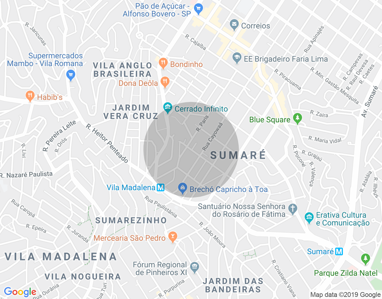 Imóvel no mapa