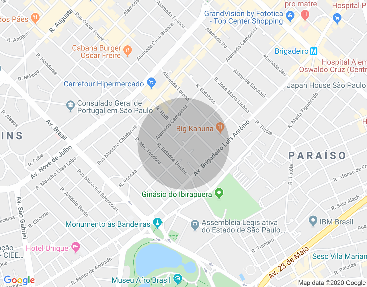 Imóvel no mapa
