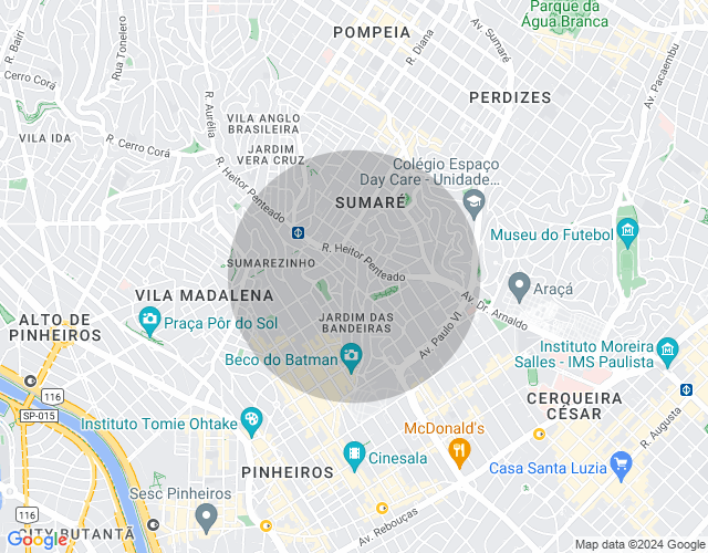 Imóvel no mapa