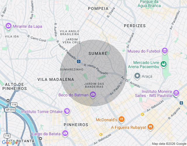 Imóvel no mapa