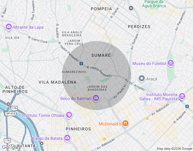 Imóvel no mapa