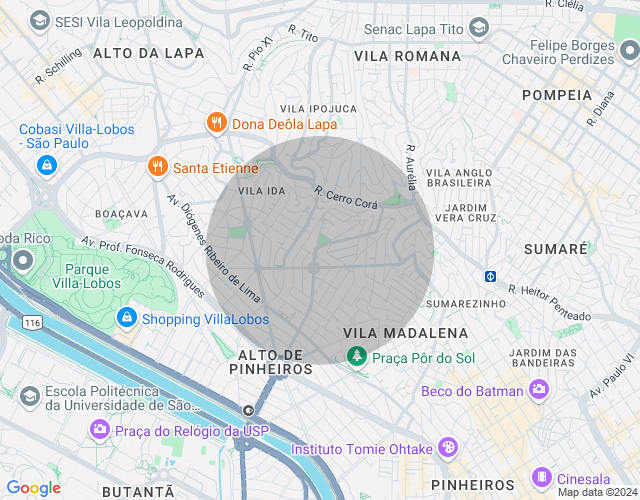 Imóvel no mapa