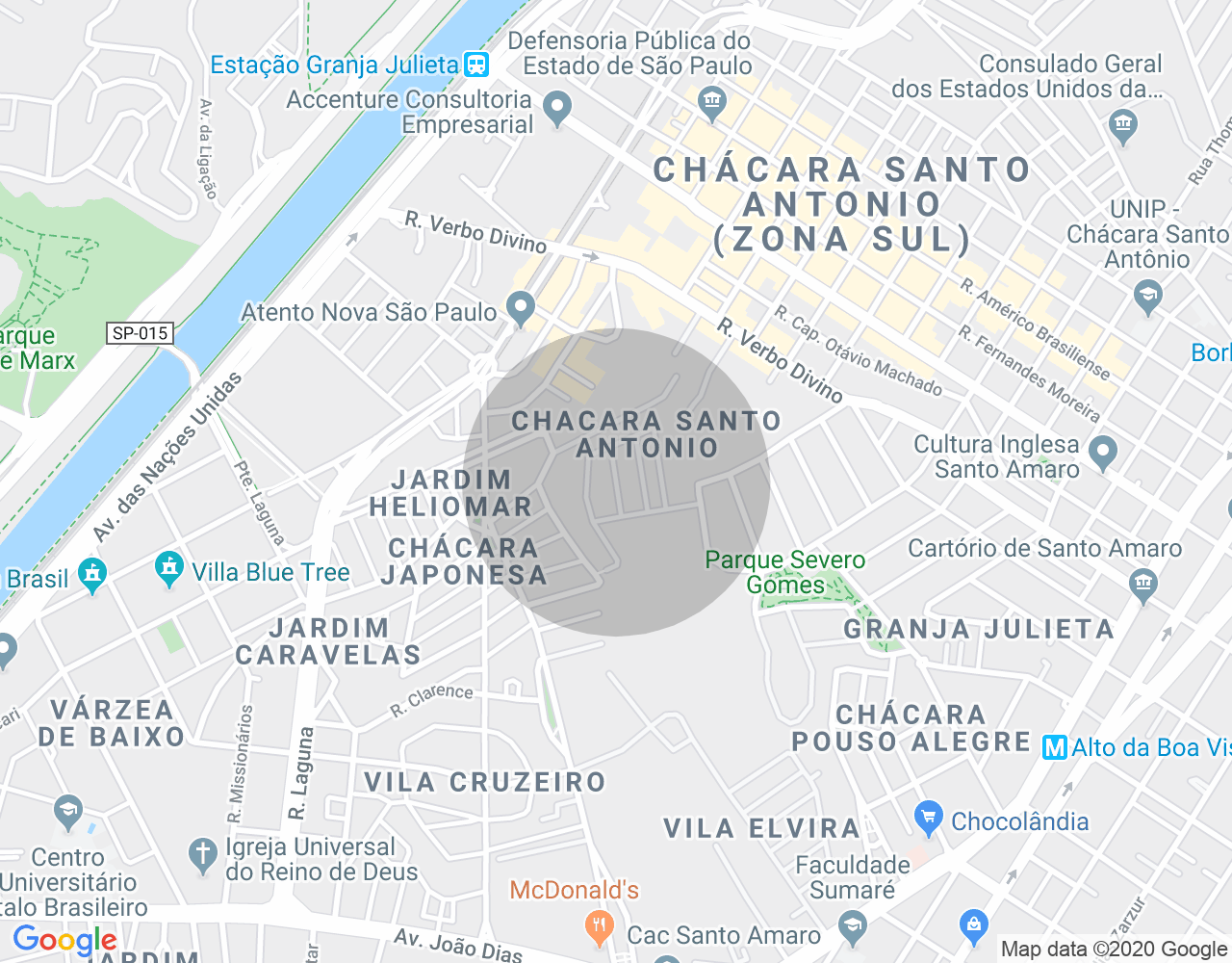 Imóvel no mapa