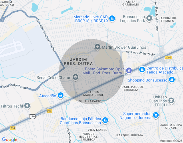 Imóvel no mapa