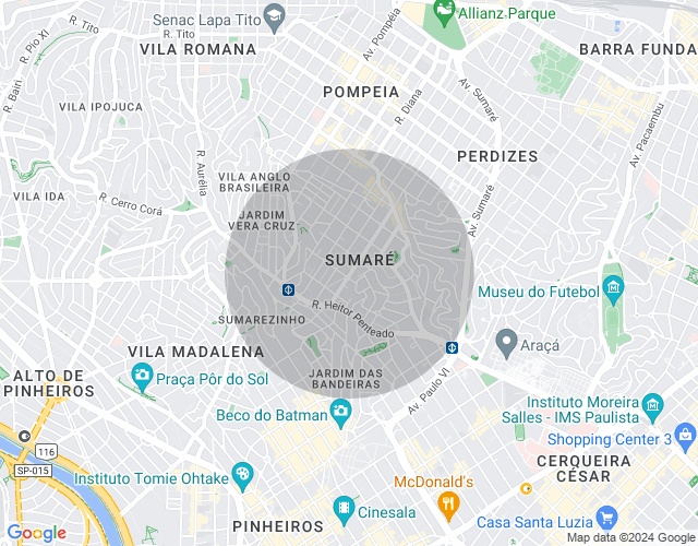 Imóvel no mapa