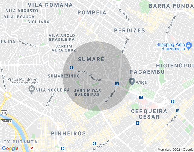 Imóvel no mapa