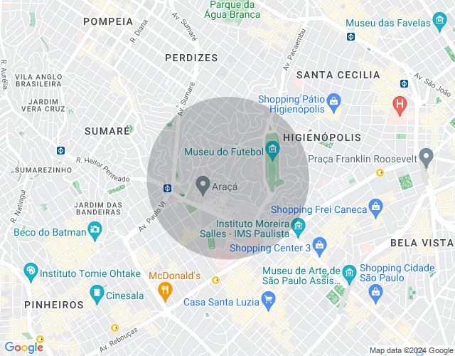 Imóvel no mapa