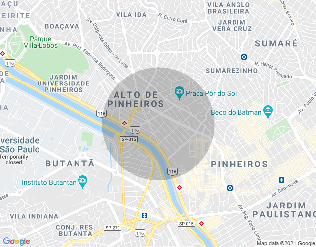 Imóvel no mapa