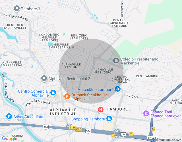 Imóvel no mapa