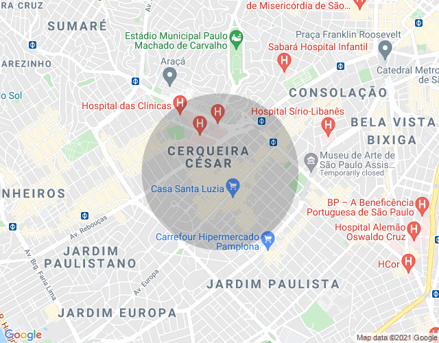 Imóvel no mapa