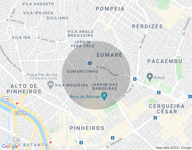 Imóvel no mapa