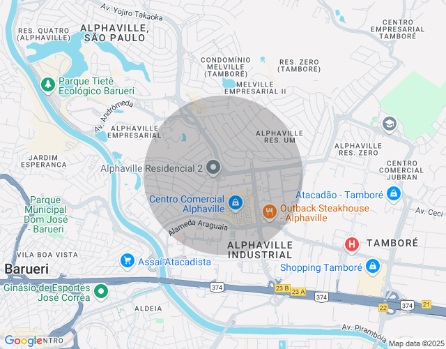 Imóvel no mapa