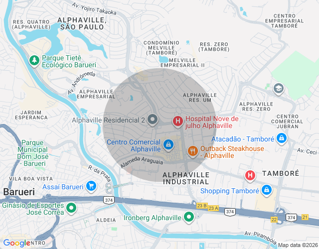 Imóvel no mapa